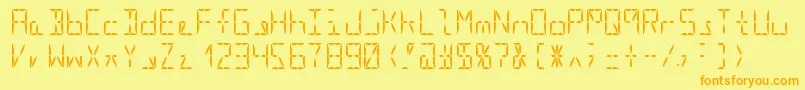 Шрифт Segment16aRegular – оранжевые шрифты на жёлтом фоне