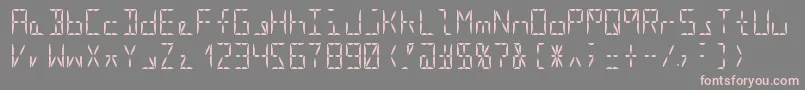 Segment16aRegular Font – Pink Fonts on Gray Background