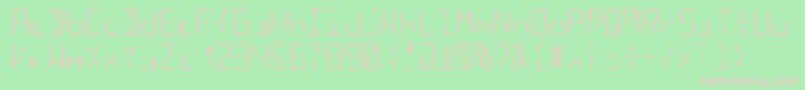 Segment16aRegular Font – Pink Fonts on Green Background