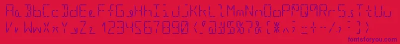 Шрифт Segment16aRegular – фиолетовые шрифты на красном фоне