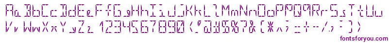 Segment16aRegular-Schriftart – Violette Schriften auf weißem Hintergrund