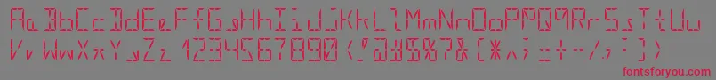フォントSegment16aRegular – 赤い文字の灰色の背景