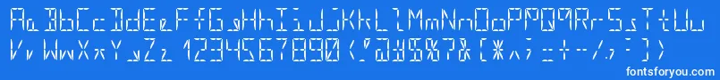 Segment16aRegular Font – White Fonts on Blue Background