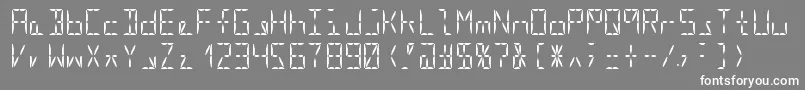 Шрифт Segment16aRegular – белые шрифты на сером фоне