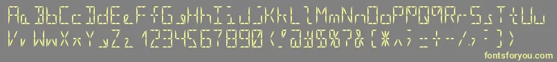 Шрифт Segment16aRegular – жёлтые шрифты на сером фоне