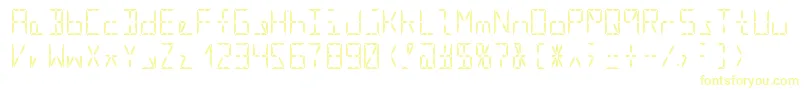 Segment16aRegular-Schriftart – Gelbe Schriften
