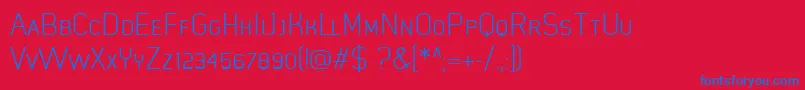 MistergiaccoLightcaps Font – Blue Fonts on Red Background