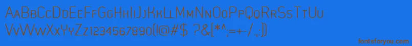 Más sobre la fuente MistergiaccoLightcaps fuente MistergiaccoLightcaps – Fuentes Marrones Sobre Fondo Azul