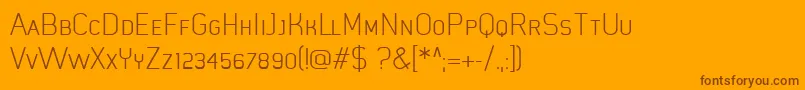 MistergiaccoLightcaps Font – Brown Fonts on Orange Background