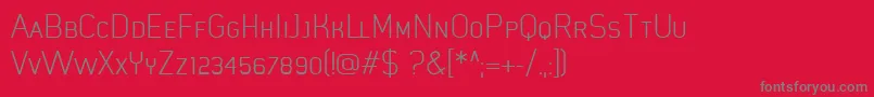 MistergiaccoLightcaps Font – Gray Fonts on Red Background