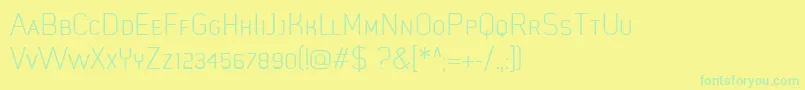 MistergiaccoLightcaps Font – Green Fonts on Yellow Background