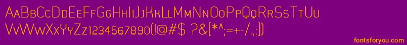 MistergiaccoLightcaps Font – Orange Fonts on Purple Background