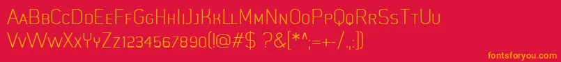 MistergiaccoLightcaps Font – Orange Fonts on Red Background