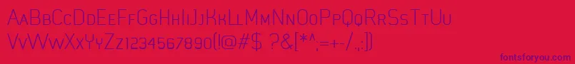MistergiaccoLightcaps Font – Purple Fonts on Red Background