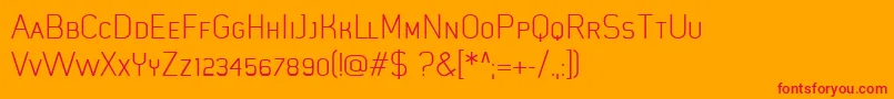 MistergiaccoLightcaps Font – Red Fonts on Orange Background