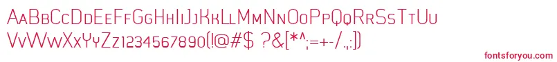 MistergiaccoLightcaps Font – Red Fonts on White Background
