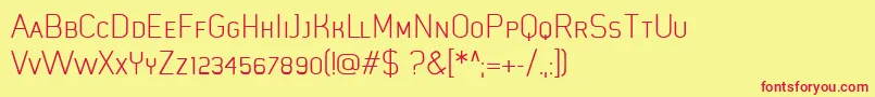 MistergiaccoLightcaps Font – Red Fonts on Yellow Background