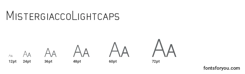 MistergiaccoLightcaps Font Sizes