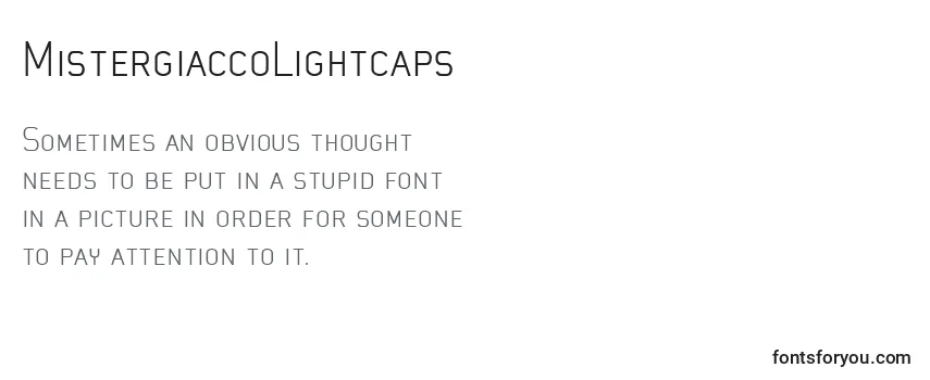 MistergiaccoLightcaps Font