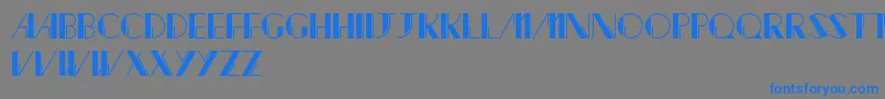 Czcionka Jacked – niebieskie czcionki na szarym tle