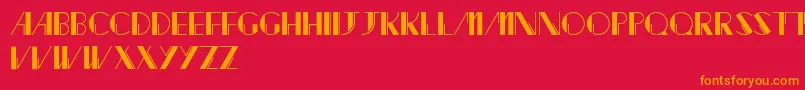 フォントJacked – 赤い背景にオレンジの文字