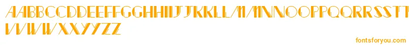 Jacked-Schriftart – Orangefarbene Schriften auf weißem Hintergrund