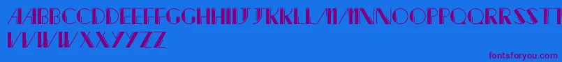 Шрифт Jacked – фиолетовые шрифты на синем фоне