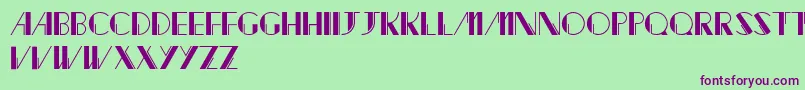 Police Jacked – polices violettes sur fond vert