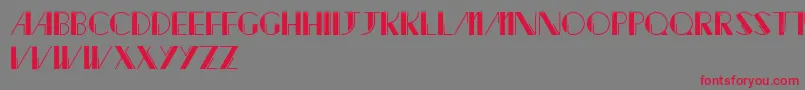 Jacked Font – Red Fonts on Gray Background