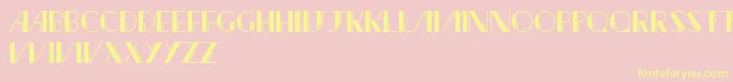 Jacked-Schriftart – Gelbe Schriften auf rosa Hintergrund