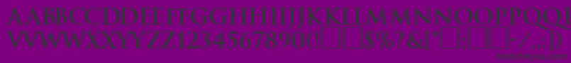 TraditionBoldDb Font – Black Fonts on Purple Background