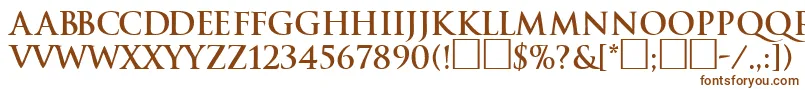 Шрифт TraditionBoldDb – коричневые шрифты на белом фоне