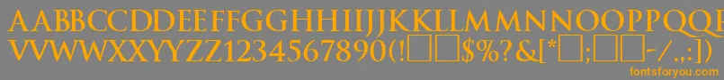 TraditionBoldDb Font – Orange Fonts on Gray Background