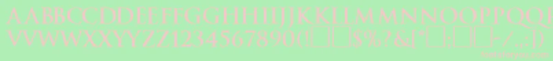 TraditionBoldDb Font – Pink Fonts on Green Background