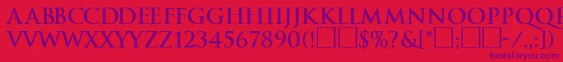 TraditionBoldDb Font – Purple Fonts on Red Background