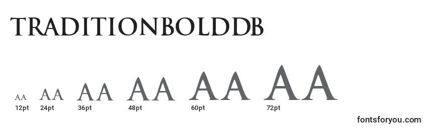 TraditionBoldDb Font Sizes