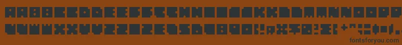 Squarescircles Font – Black Fonts on Brown Background