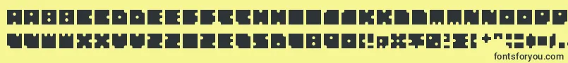 フォントSquarescircles – 黒い文字の黄色い背景