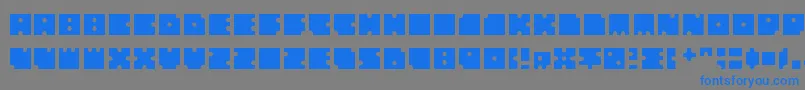 Czcionka Squarescircles – niebieskie czcionki na szarym tle