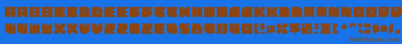 Więcej informacji o czcionce Squarescircles Czcionka Squarescircles – brązowe czcionki na niebieskim tle