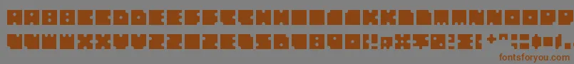 Шрифт Squarescircles – коричневые шрифты на сером фоне