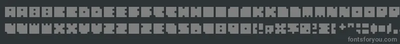 Squarescircles Font – Gray Fonts on Black Background
