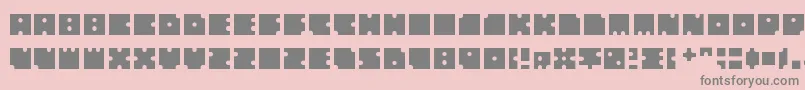 Squarescircles Font – Gray Fonts on Pink Background