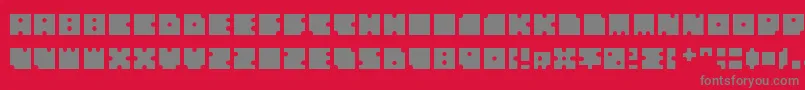 Squarescircles Font – Gray Fonts on Red Background