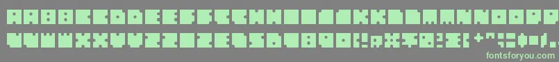 Squarescircles Font – Green Fonts on Gray Background