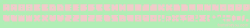 Squarescircles Font – Pink Fonts on Green Background