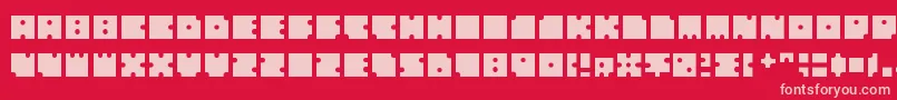 フォントSquarescircles – 赤い背景にピンクのフォント