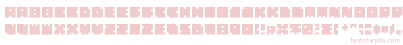 フォントSquarescircles – 白い背景にピンクのフォント