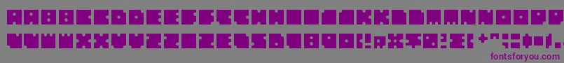 フォントSquarescircles – 紫色のフォント、灰色の背景
