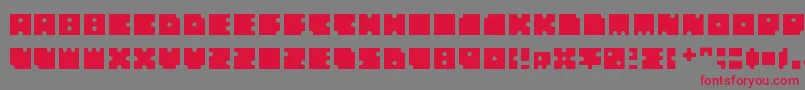 Squarescircles Font – Red Fonts on Gray Background